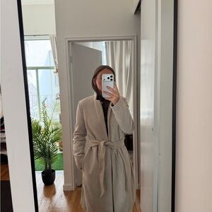 Zara Women's Light Gray Pea Coat
